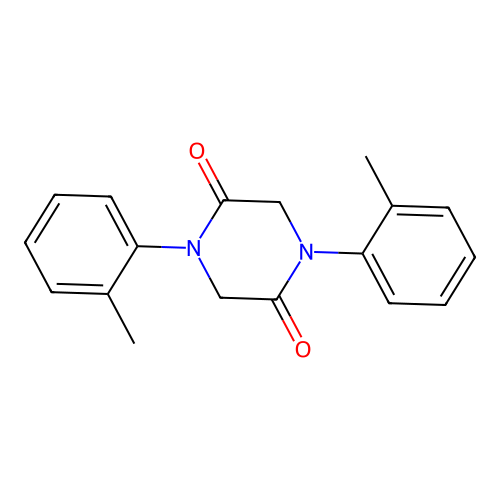 1,4-Bis(2-methylphenyl)piperazine-2,5-dione structure