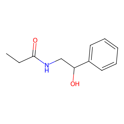 N-(2-hydroxy-2-phenylethyl)propanamide structure