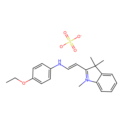 2-(2-((4-Ethoxyphenyl)amino)vinyl)-1,3,3-trimethyl-3H-indolium hydrogen sulphate structure