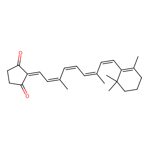 2-Retinylidene-1,3-cyclopentanedione, trans- structure