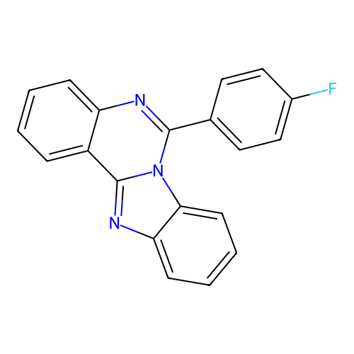 6-(4-Fluorophenyl)benzimidazo[1,2-c]quinazoline structure