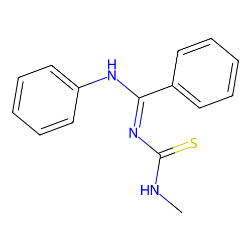 (Z)-N-(methylcarbamothioyl)-N'-phenylbenzimidamide structure