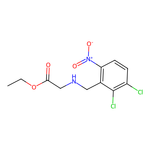 Ethyl 2-(6-nitro-2,3-dichlorobenzyl)glycine structure