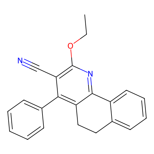 2-Ethoxy-4-phenyl-5,6-dihydrobenzo[h]quinoline-3-carbonitrile structure