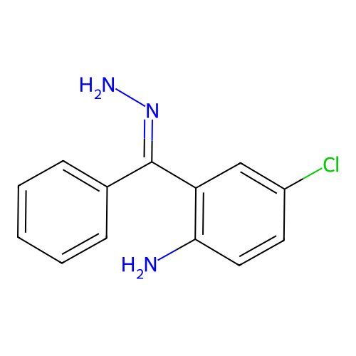 4-chloro-2-[(E)-hydrazinylidene(phenyl)methyl]aniline structure