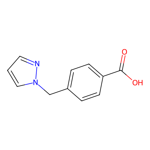 4-(1H-pyrazol-1-ylmethyl)benzoic acid structure