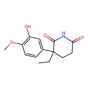 2,6-Piperidinedione, 3-ethyl-3-(3-hydroxy-4-methoxyphenyl)- structure