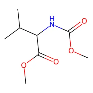 Methyl (methoxycarbonyl)-L-valinate structure