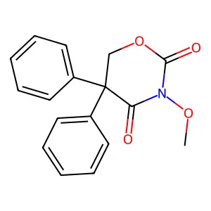3-Methoxy-5,5-diphenyl-1,3-oxazinane-2,4-dione structure