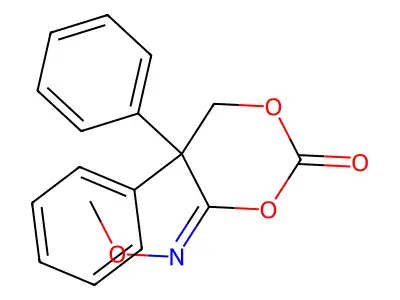 4-Methoxyimino-5,5-diphenyl-1,3-dioxan-2-one structure