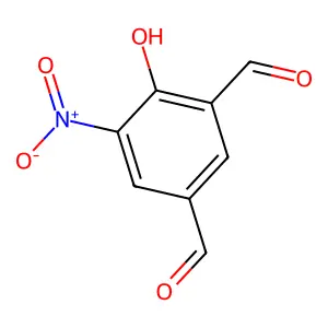 4-Hydroxy-5-nitrobenzene-1,3-dicarbaldehyde structure