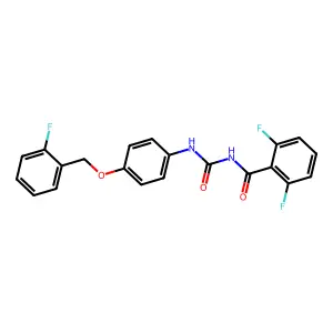 Benzamide, 2,6-difluoro-N-(((4-((2-fluorophenyl)methoxy)phenyl)amino)carbonyl)- structure