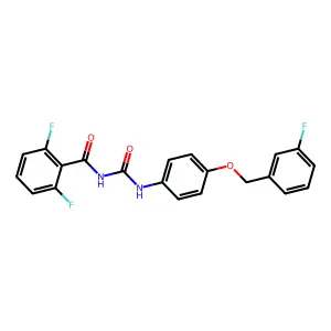 Benzamide, 2,6-difluoro-N-(((4-((3-fluorophenyl)methoxy)phenyl)amino)carbonyl)- structure