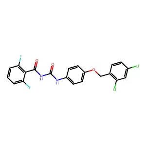 Benzamide, N-(((4-((2,4-dichlorophenyl)methoxy)phenyl)amino)carbonyl)-2,6-difluoro- structure
