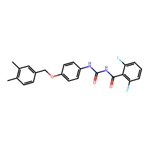 Benzamide, N-(((4-((3,4-dimethylphenyl)methoxy)phenyl)amino)carbonyl)-2,6-difluoro- structure