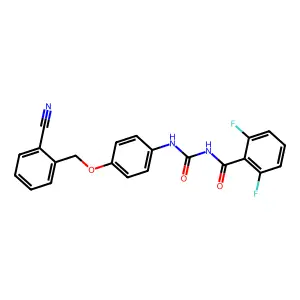 Benzamide, N-(((4-((2-cyanophenyl)methoxy)phenyl)amino)carbonyl)-2,6-difluoro- structure