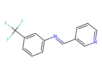 Benzenamine, N-(3-pyridinylmethylene)-3-(trifluoromethyl)- structure