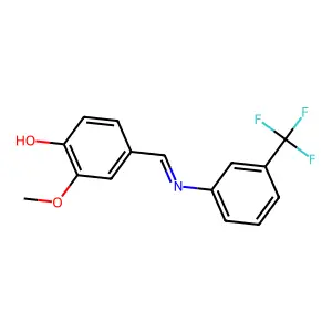 2-Methoxy-alpha-(3-(trifluoromethyl)-phenylimino)-P-cresol structure