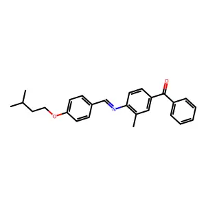 4-((p-Isopentyloxybenzylidene)amino)-3-methylbenzophenone structure