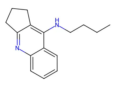 1H-Cyclopenta(b)quinolin-9-amine, 2,3-dihydro-N-butyl- structure