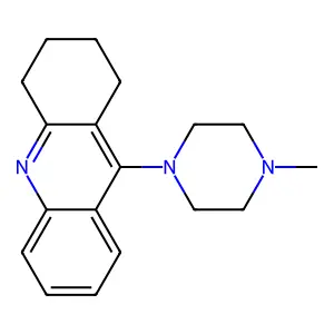 1,2,3,4-Tetrahydro-9-(4-methyl-1-piperazinyl)acridine structure