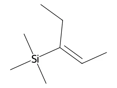 trimethyl[(2E)-pent-2-en-3-yl]silane structure