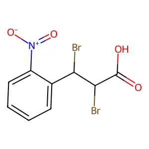 2,3-Dibromo-3-(2-nitrophenyl)propanoic acid structure