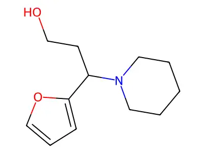 1-Piperidinepropanol, gamma-2-furyl- structure