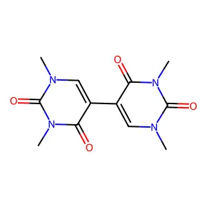 1,1',3,3'-Tetramethyl[5,5'-bipyrimidine]-2,2',4,4'(1H,1'H,3H,3'H)-tetrone structure