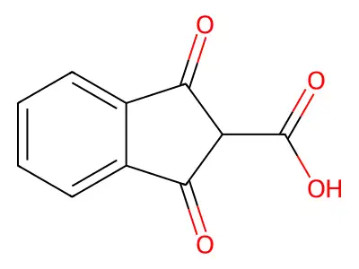 1H-Indene-2-carboxylic acid, 2,3-dihydro-1,3-dioxo- structure