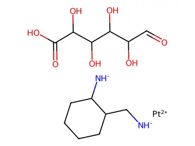 Platinum, (2-aminocyclohexanemethanamine-N,N')[D-glucuronato(2-)-O5,O6]- structure