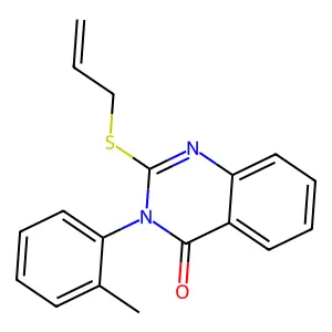 3-(2-Methylphenyl)-2-prop-2-enylsulfanylquinazolin-4-one structure
