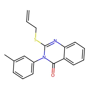 3-(3-Methylphenyl)-2-prop-2-enylsulfanylquinazolin-4-one structure