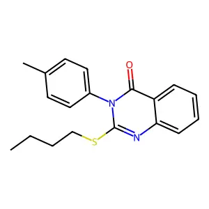 2-Butylsulfanyl-3-(4-methylphenyl)quinazolin-4-one structure