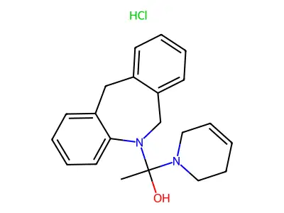 5H-Dibenz(b,e)azepine, 6,11-dihydro-5-(1-piperidinylacetyl)-, monohydrochloride structure