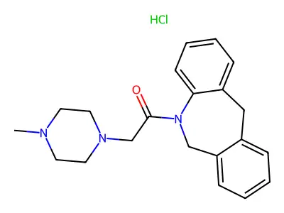 5H-Dibenz(b,e)azepine, 6,11-dihydro-5-((4-methyl-1-piperazinyl)acetyl)-, monohydrochloride structure