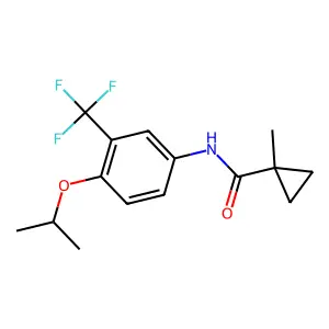 1-Methyl-N-(4-(1-methylethoxy)-3-(trifluoromethyl)phenyl)cyclopropanecarboxamide structure
