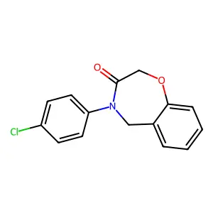 4-(4-chlorophenyl)-4,5-dihydro-1,4-benzoxazepin-3(2H)-one structure