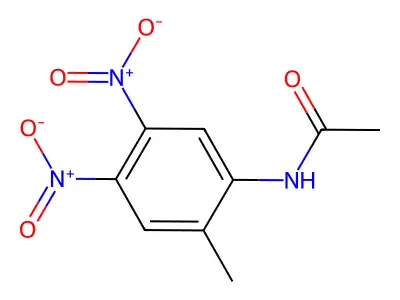 4',5'-Dinitro-O-acetotoluidide structure