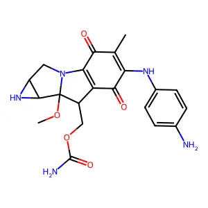 Mitomycin C, 7-N-(p-aminophenyl)- structure