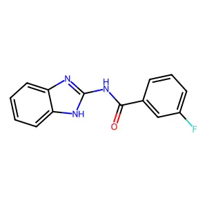N-(1H-benzimidazol-2-yl)-3-fluorobenzamide structure