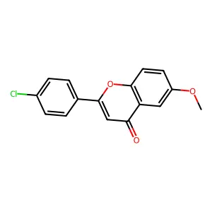 2-(4-chlorophenyl)-6-methoxy-4H-chromen-4-one structure