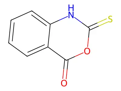 1,2-Dihydro-2-thioxo-4H-3,1-benzoxazin-4-one structure