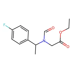 Ethyl n-[1-(4-fluorophenyl)ethyl]-n-formylglycinate structure