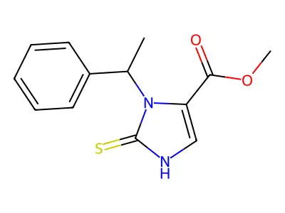 methyl 3-(1-phenylethyl)-2-sulfanylidene-1H-imidazole-4-carboxylate structure