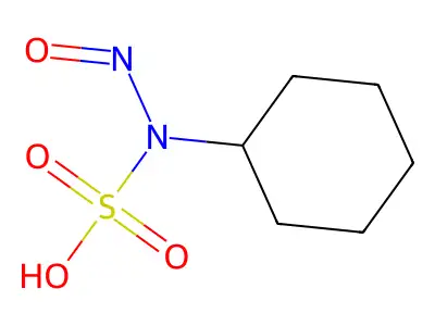 N-nitrosocyclohexylsulfamic acid structure