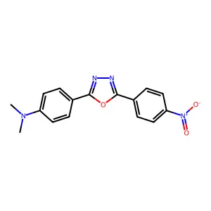 N,N-dimethyl-4-[5-(4-nitrophenyl)-1,3,4-oxadiazol-2-yl]aniline structure