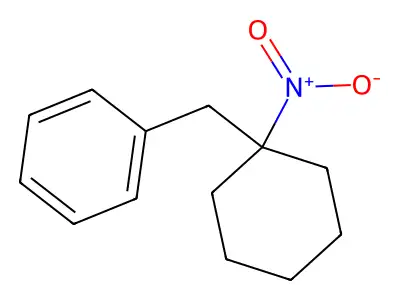 [(1-Nitrocyclohexyl)methyl]benzene structure