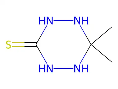 6,6-Dimethyl-1,2,4,5-tetrazinane-3-thione structure