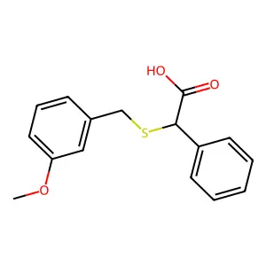 2-(3-Methoxybenzylthio)-2-phenylacetic acid structure